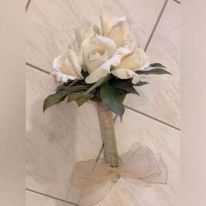 Wedding Bridesmaid Bouquet Velvet touch rose petals